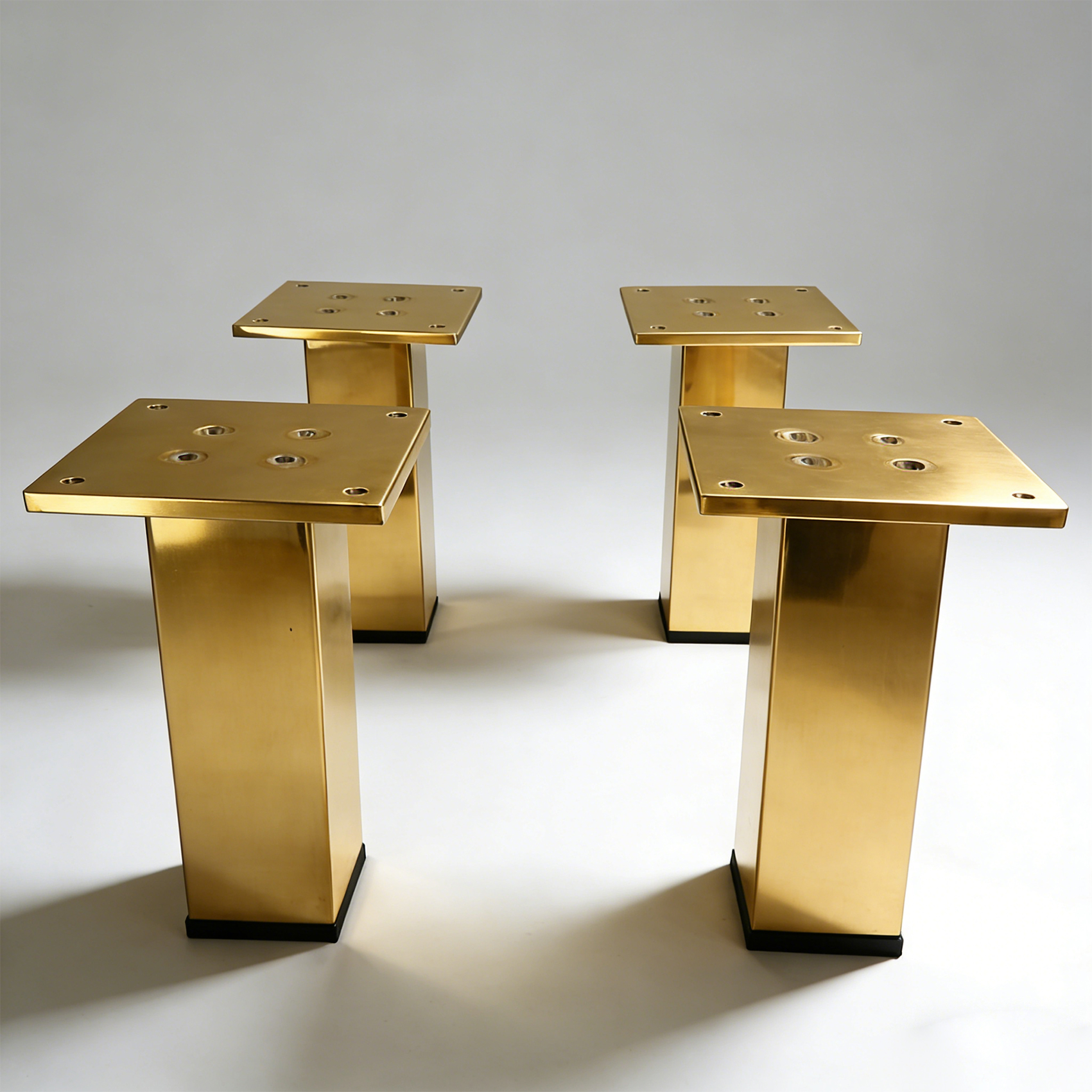 Gold Square Table Legs, Modern Luxury Furniture Legs, Heavy Duty Table Support