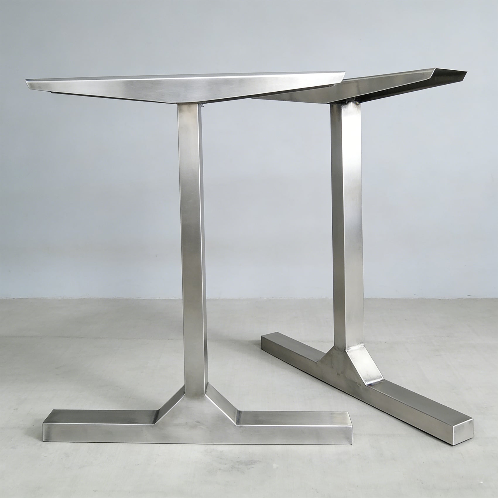Stainless Steel T-Legs, Cantilever Table Support, Heavy Duty Table Base