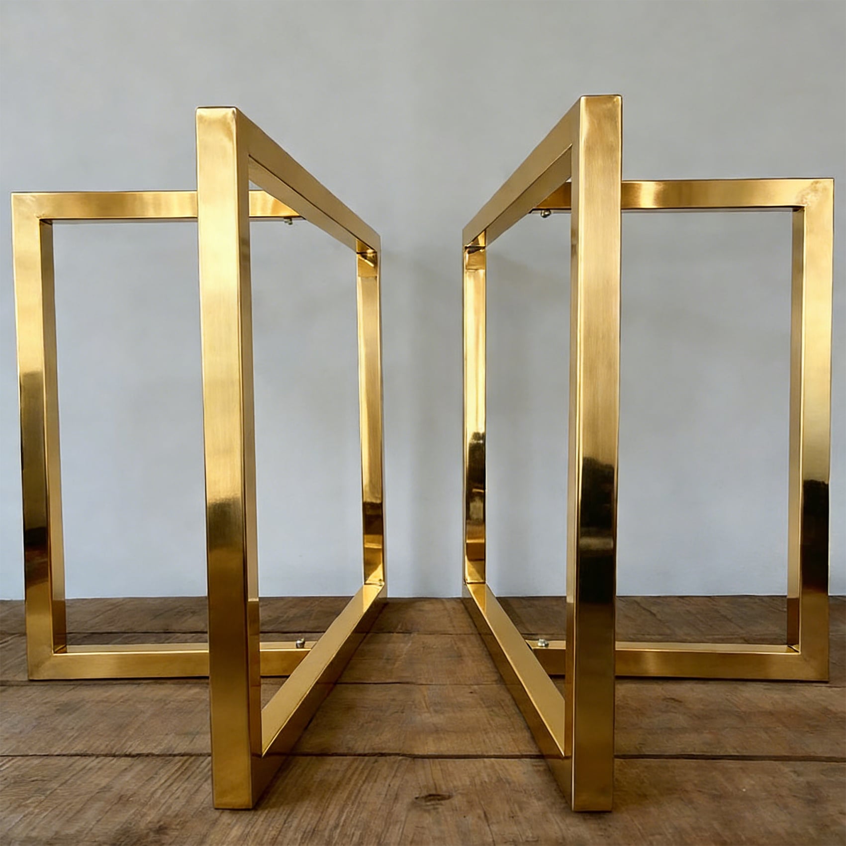 Golden Metal Tube Table Frame,  Console Table Base