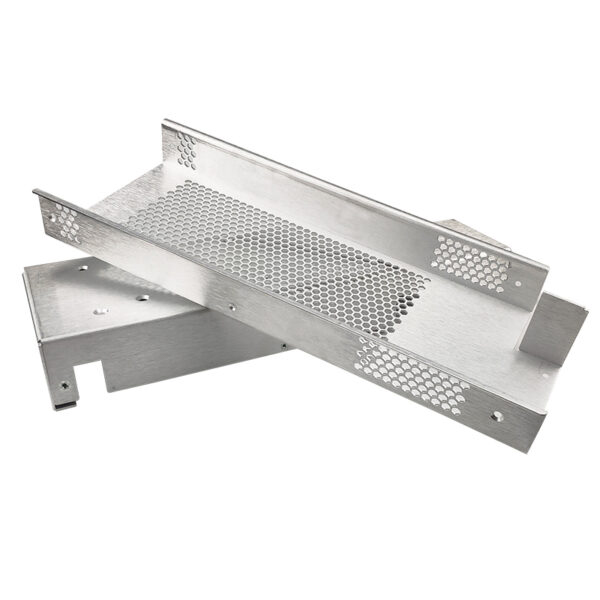 CNC punching,Laser Cut Perforation, CNC Bending, Brushed Stainless Steel, Precision Sheet Metal