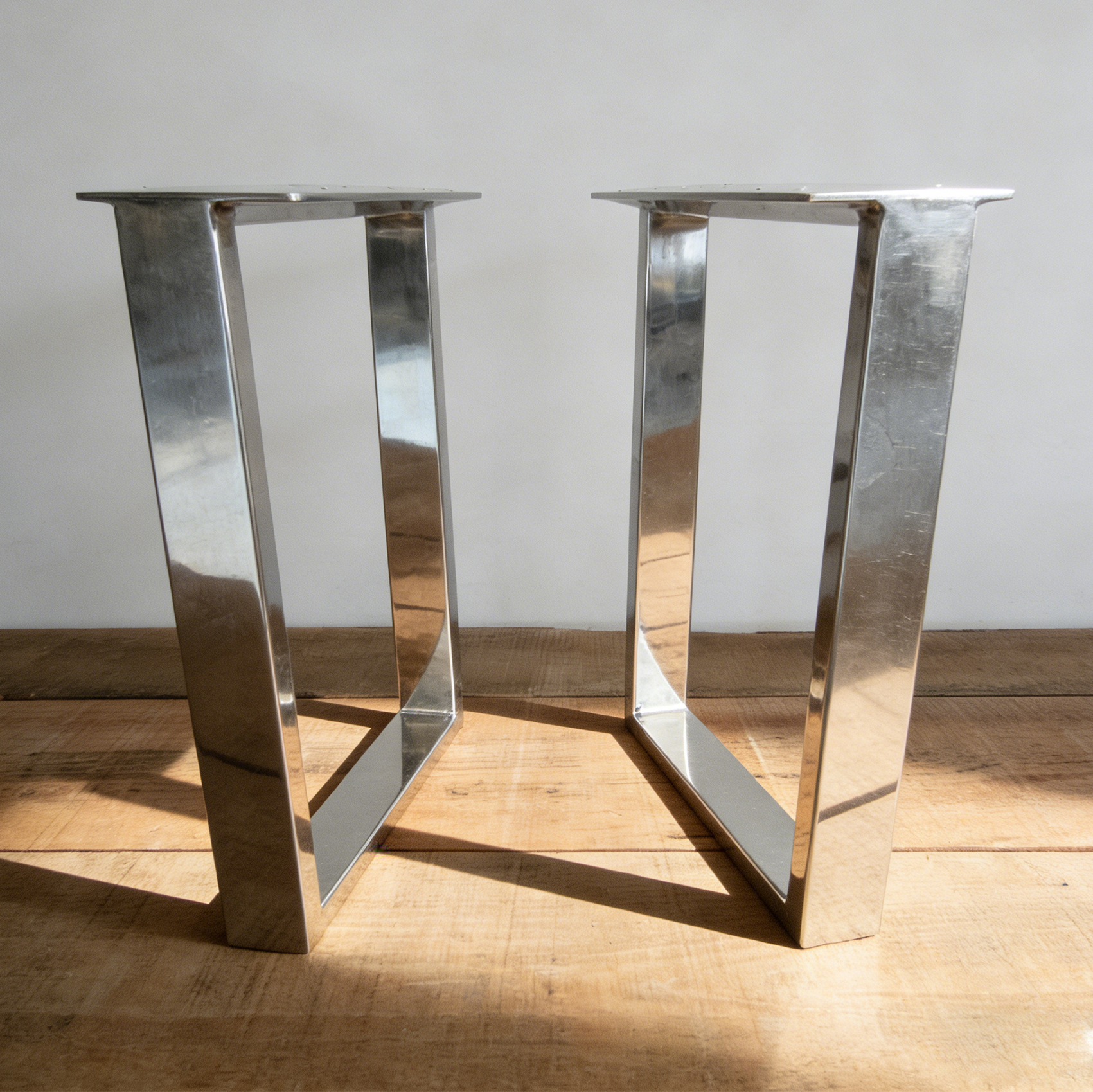 Stainless Steel U-shaped Table Legs , Open Frame Table Bases