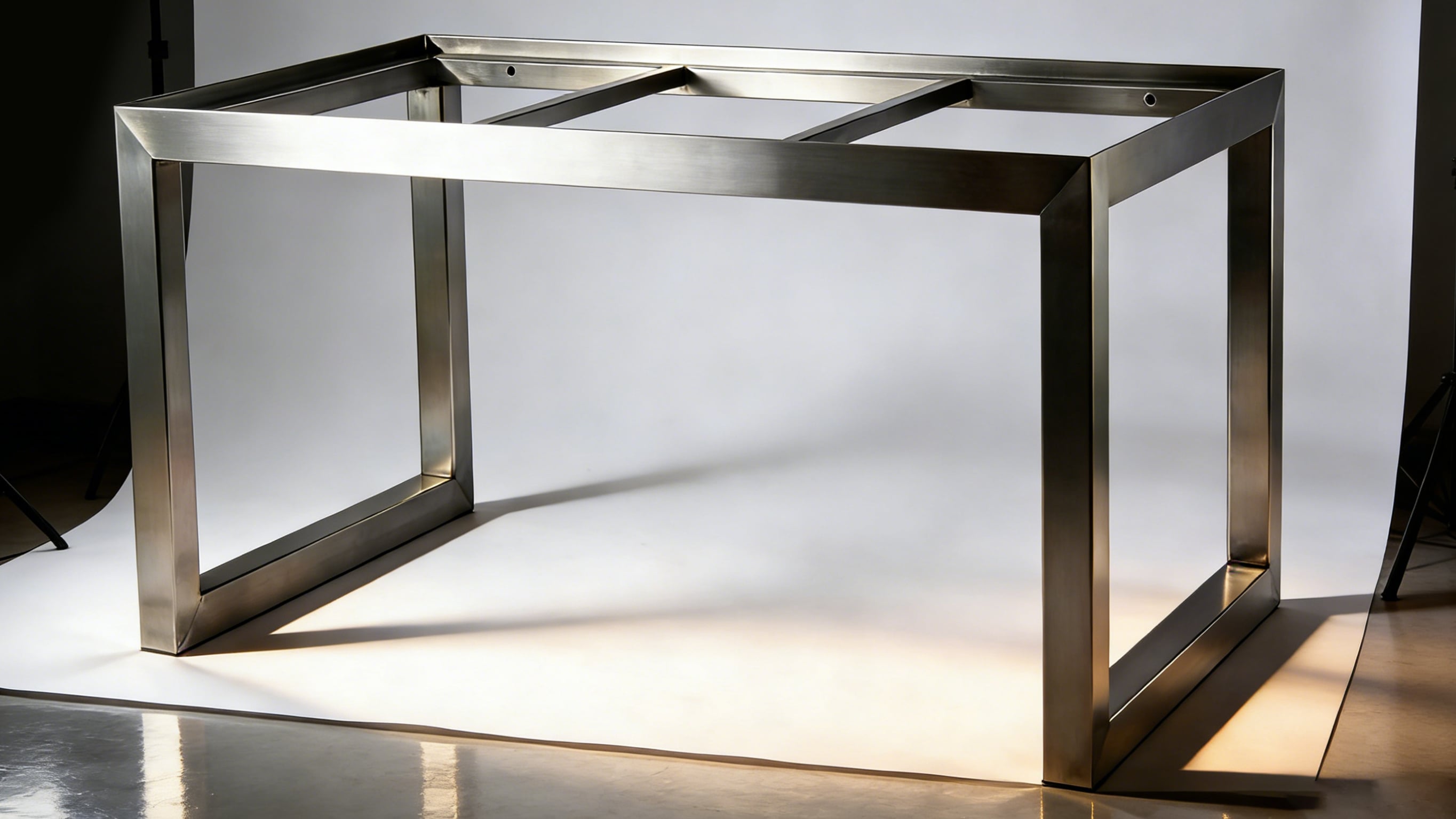 Stainless Steel Table Base, Box Frame Table Support, Heavy Duty Dining Table Stand